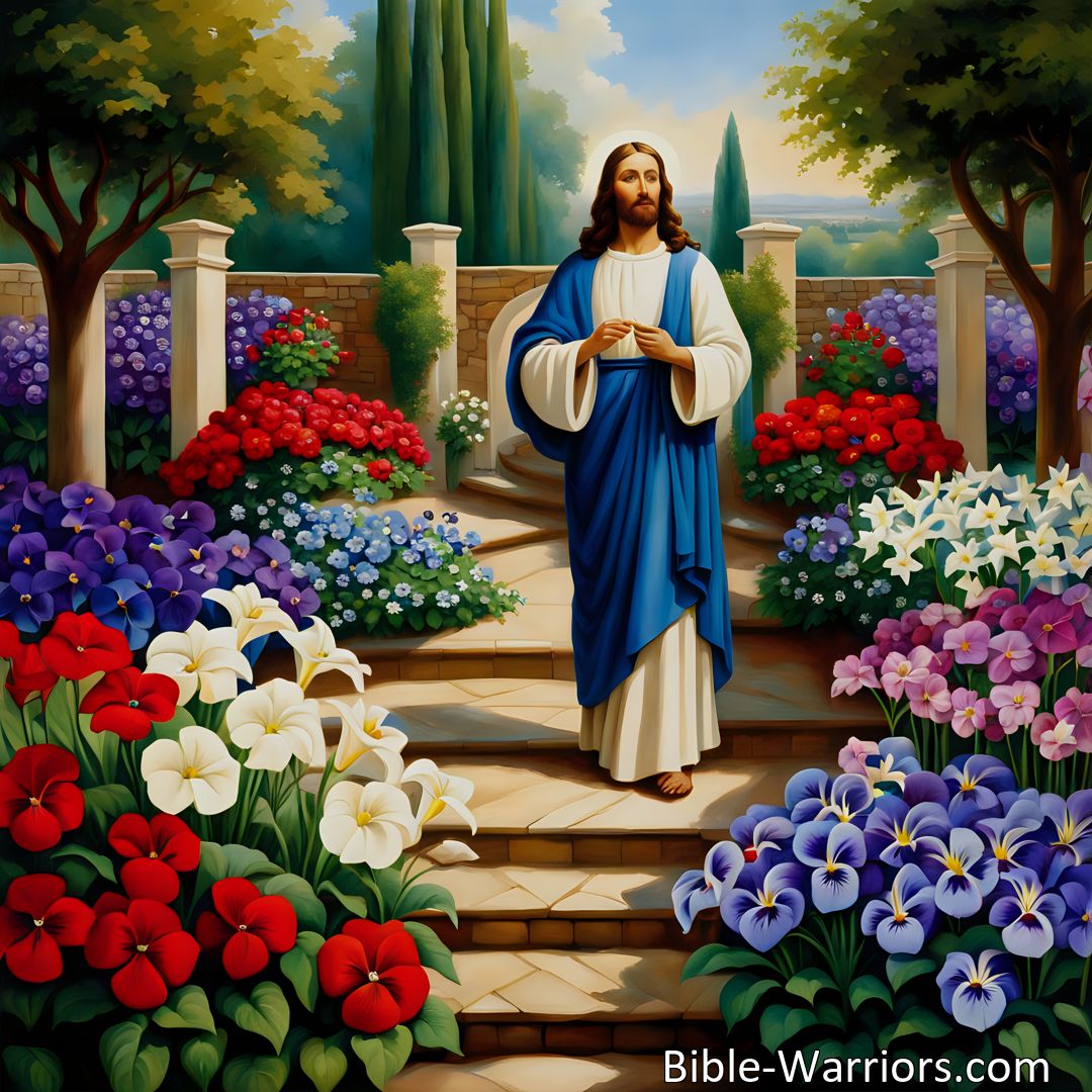 Freely Shareable Hymn Inspired Image As Mary Walked In The Garden Green