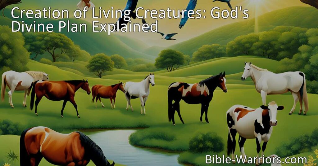 Discover the beauty and purpose of God's divine plan for living creatures. Explore the intricacies and interconnectedness of each species