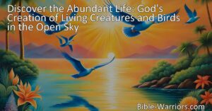 Discover the Abundant Life: Learn about God's creation of living creatures and birds in the open sky