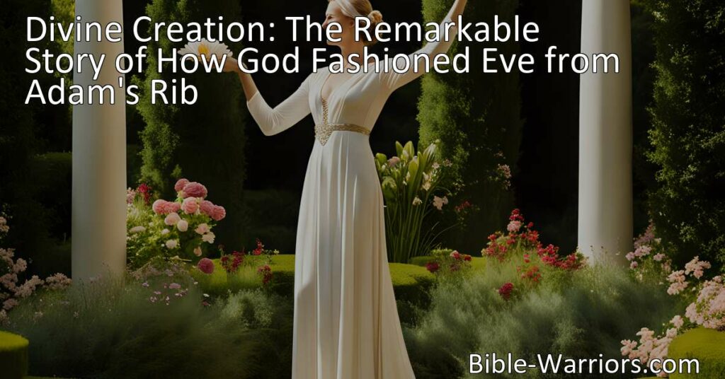 Discover the profound meaning behind the creation of Eve from Adam's rib. Explore the unity