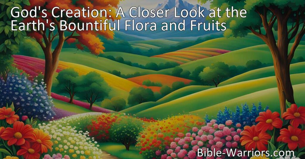 Discover the wonders of God's creation in the Earth's vibrant flora and fruits. Explore the beauty