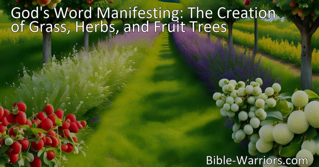 Unlock the power of God's word manifesting creation in our lives. Discover the significance of seeds and how they can grow into abundant blessings. Embrace His promises and experience their manifestation.