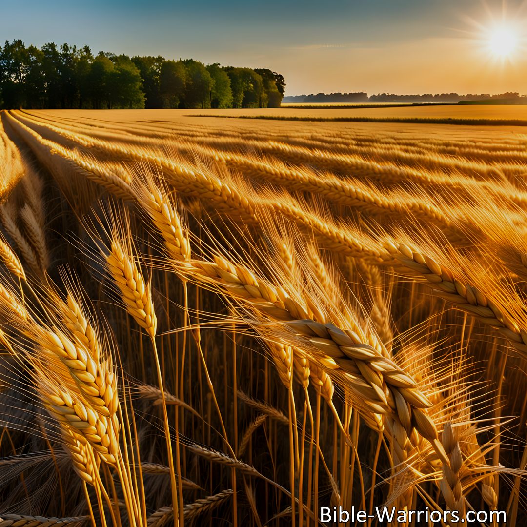 Freely Shareable Hymn Inspired Image Harvest Fields Are Waving With The Ripened Grain
