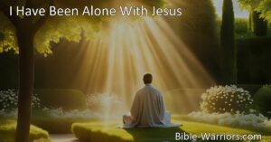 Experience peace and find solace in the presence of Jesus. Discover the joy and comfort of being alone with Jesus in this heartfelt hymn.