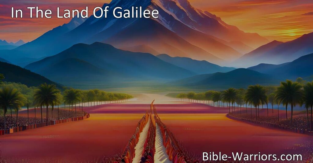 Discover the extraordinary journey unfolding in the land of Galilee. Follow the devoted people as they march forward