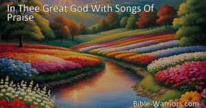 Celebrate the Blessings of Our Nation with Songs of Praise to In Thee Great God. Find solace