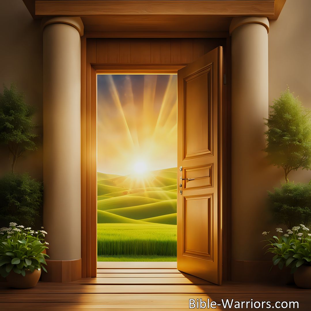 Freely Shareable Hymn Inspired Image Inside The Door