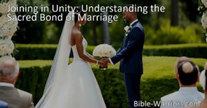 Discover the sacred bond of marriage and understand its significance. Join in unity as a couple and navigate life's journey together with love and commitment. Cherish the lifelong journey of companionship and support in this divine institution. Explore the beauty and depth of the sacred bond of marriage.