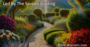 Find peace and light with the Savior in "Led By The Saviors Guiding" hymn. Trust His love and guidance on our journey towards eternal happiness.