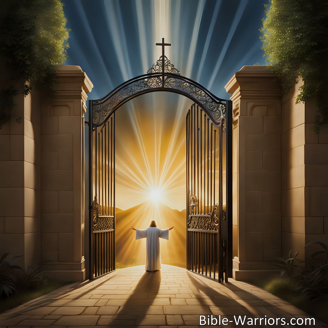 Freely Shareable Hymn Inspired Image O Sinner See Thy Savior At Mercys Open Gate