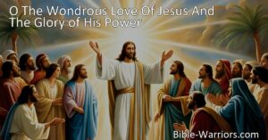 Experience the wondrous love of Jesus and be awed by the glory of His power. Discover His healing touch