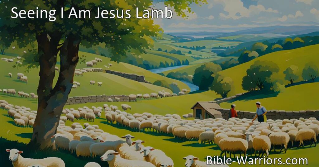Discover the profound love and care of Jesus as you reflect on being His cherished lamb. Find joy in His guidance and provision. Rejoice in the ultimate promise of eternal communion with Him.