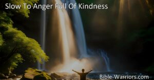 Discover the Lord's merciful nature and kindness through the hymn "Slow To Anger Full Of Kindness." Embark on a journey of forgiveness