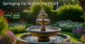 Experience the joy and renewal of spring with "Springing Up Within My Heart." Find satisfaction for your thirsty soul as Jesus brings life and renewal. Embrace His transformative power.
