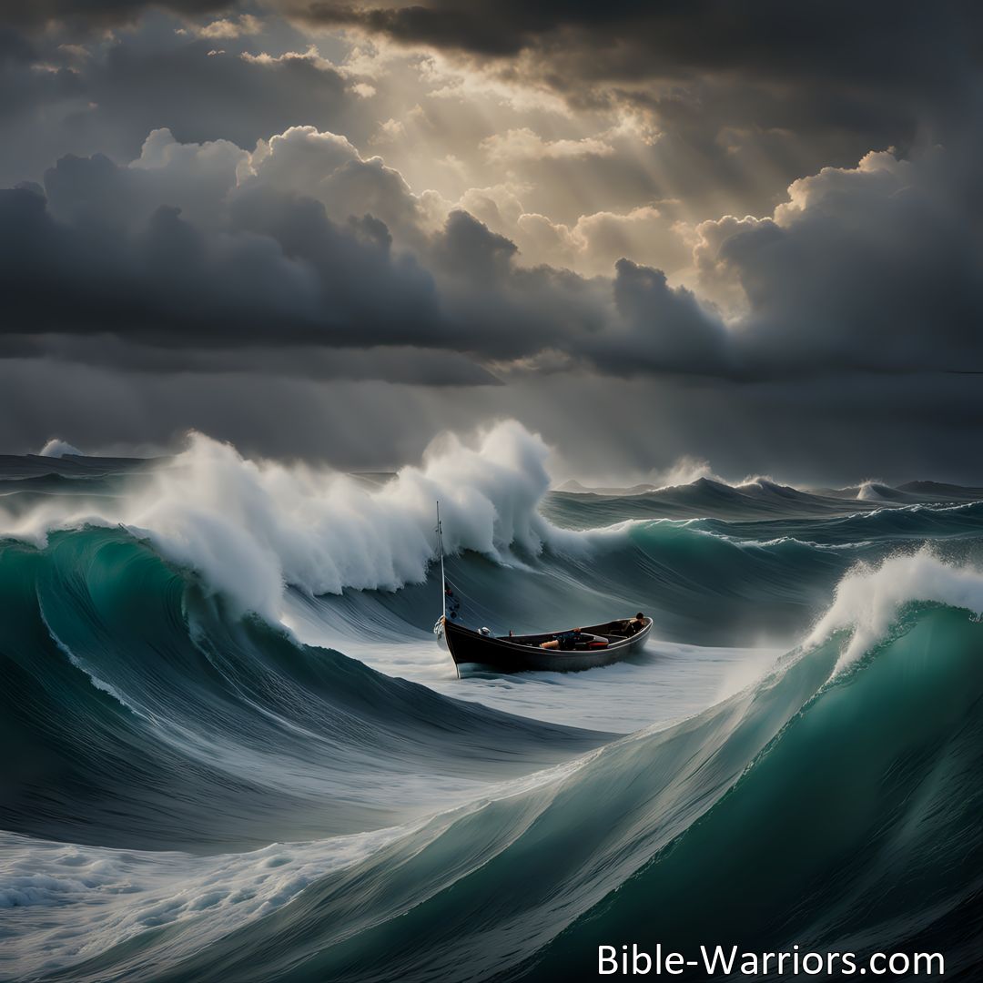 Freely Shareable Hymn Inspired Image Storm Tossed Soul On Life's Rough Heaving Ocean