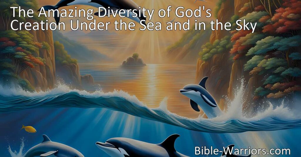Discover the amazing diversity of God's creation under the sea and in the sky. From oceans teeming with unique marine life to the remarkable variety of bird species