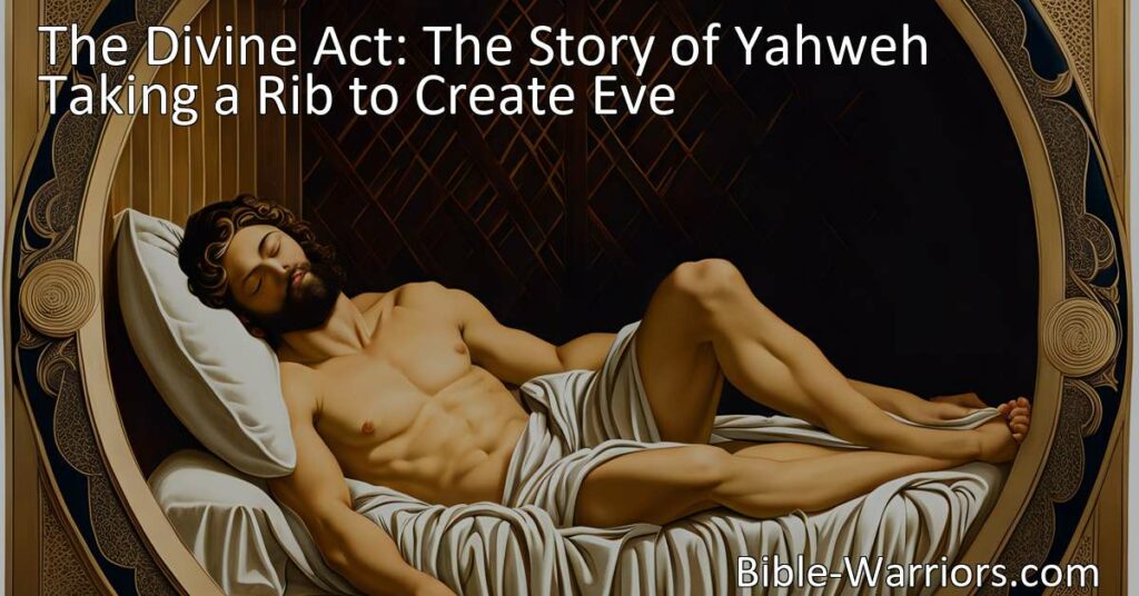 Discover the significance of Yahweh taking a rib to create Eve