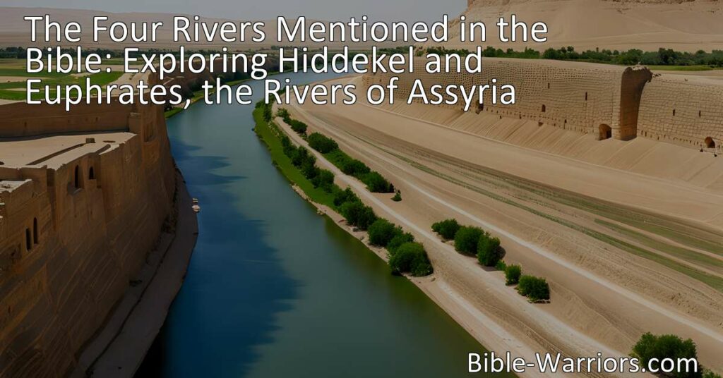 Explore the historical and spiritual significance of the Hiddekel and Euphrates rivers mentioned in the Bible. Discover their role in ancient civilizations and their symbolic connection between humanity and the divine.