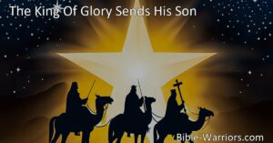 Experience the awe-inspiring birth of Jesus in the hymn "The King of Glory Sends His Son." Discover the divine wonders and glories surrounding this miraculous event. Let your soul adore the eternal God.