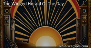 Embrace the Light and Inviting Life with The Winged Herald Of The Day. Christ awakens our souls and calls us to rise from slumber. Discover the transformative power of His love and invite others to do the same.