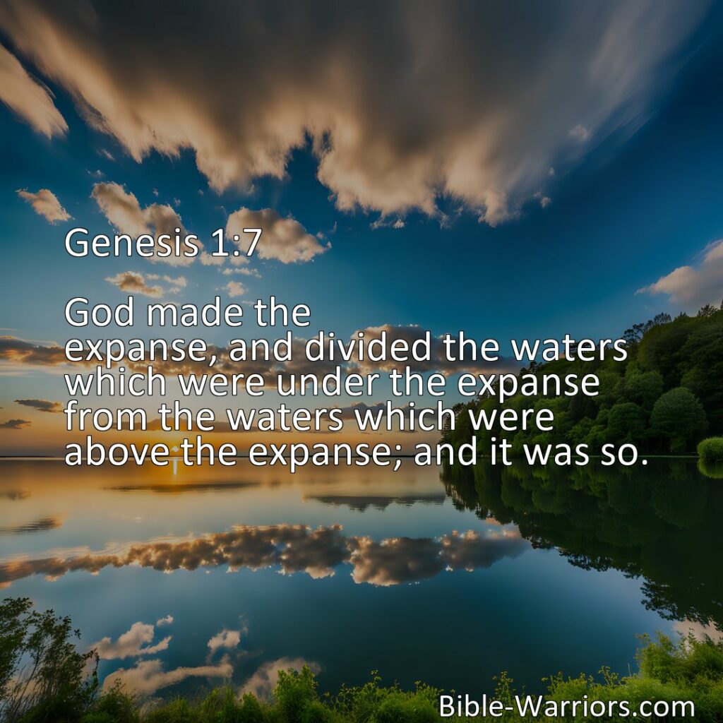 understanding gods creation expanse dividing waters ci