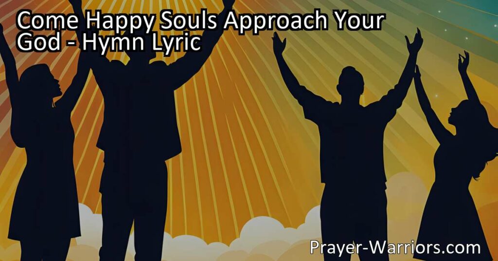 Approach your God with joy and gratitude as you sing melodious songs. Find healing