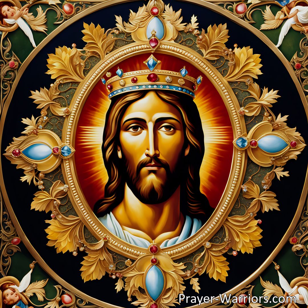 Freely Shareable Hymn Inspired Image Crown Jesus with the fairest crown - A hymn that exalts the greatness of Jesus as the King of love and calls us to magnify His praise. Reflect on His sacrifice and eternal reign.