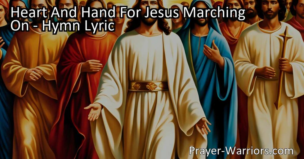 Find fulfillment and purpose by following in Jesus' footsteps. March on in the narrow way and experience the joy and rewards that await. Have a heart and hand for Jesus and let Him guide your journey.