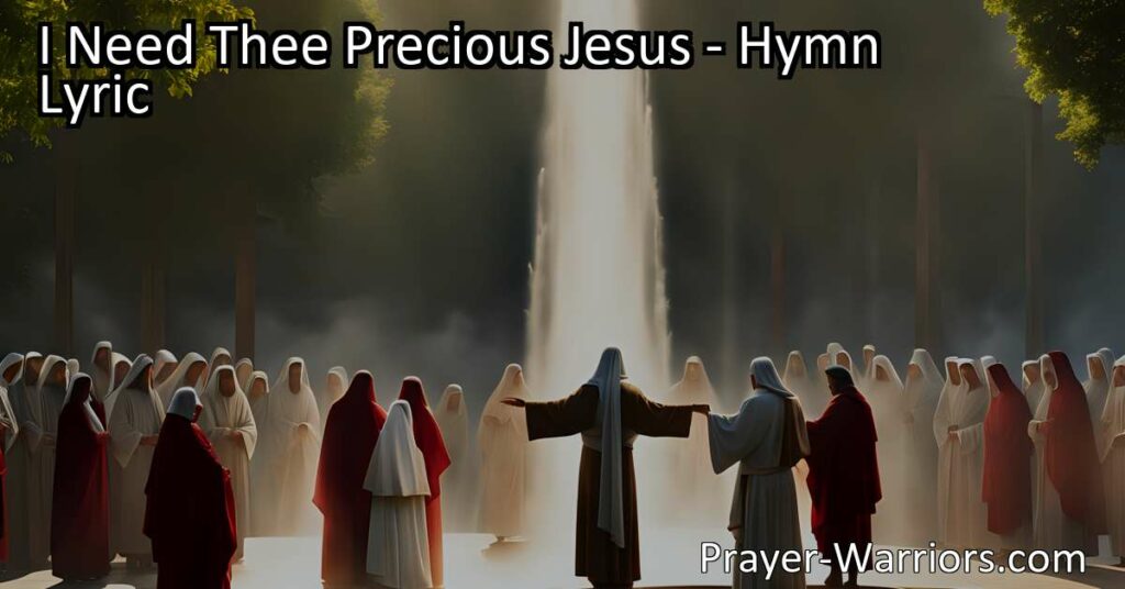 Discover the profound meaning behind the hymn "I Need Thee