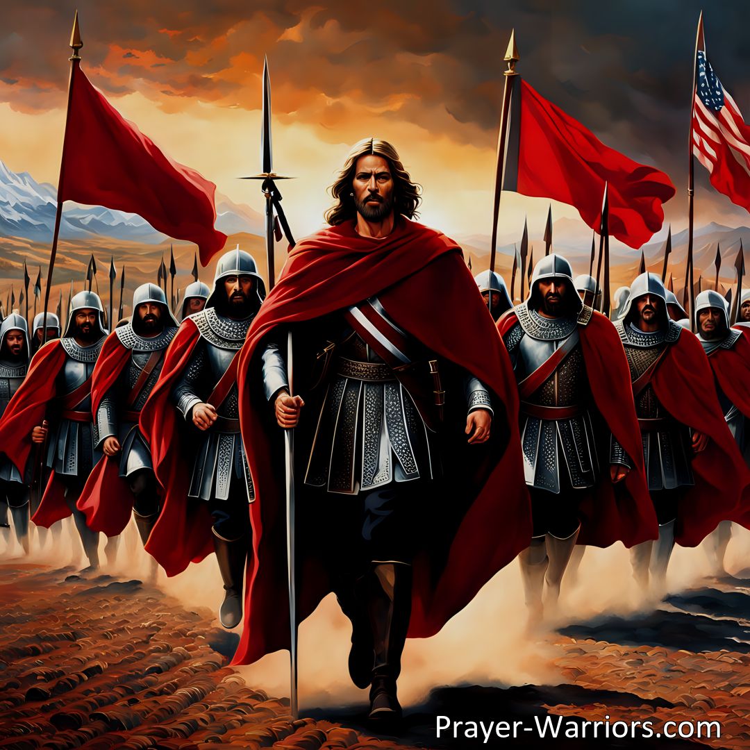 Freely Shareable Hymn Inspired Image Join the blood-washed army in advocating for universal liberty. Fight for freedom in Christ, spreading His message of hope and victory to win souls and bring about a world-wide jubilee.