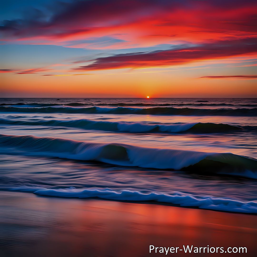 Freely Shareable Hymn Inspired Image Experience the transformative power of God's love. Dive into the tide of His love, wash away your sins, and be carried to a place of joy and strength. Embrace the journey towards a life filled with His glory and grace.