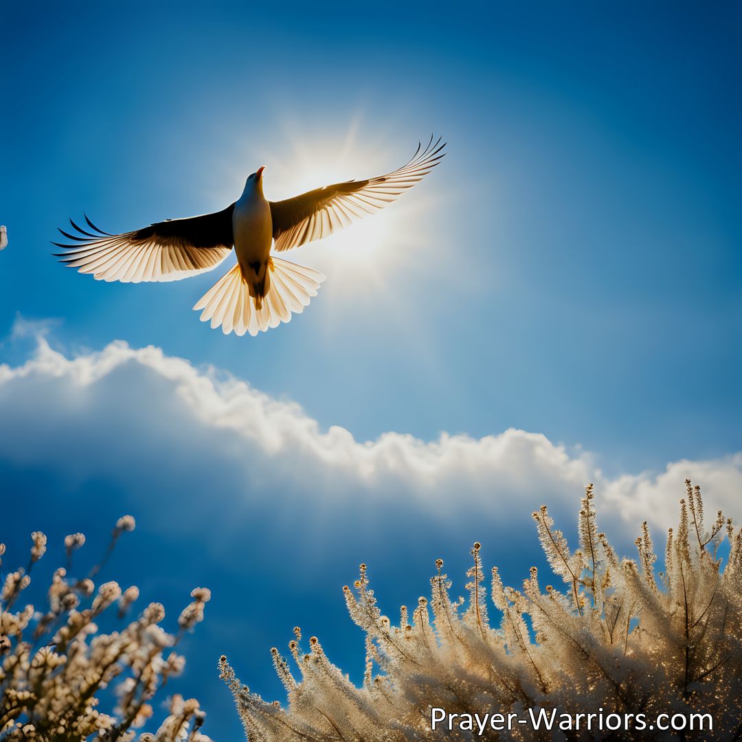 Freely Shareable Hymn Inspired Image Discover True Joy in God | Spring Up My Soul With Ardent Flight | Find lasting happiness in the presence of God. Let go of worldly distractions and embrace eternal treasures. Seek fulfillment in Him alone.