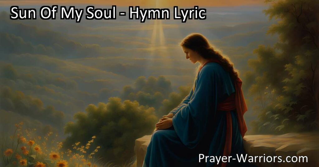 Discover the comforting hymn "Sun of My Soul" and its heartfelt expression of reliance on a higher power. Find solace in the presence of the Savior in times of weariness and unrest. Seek the light and guidance of the Savior's love in your life.