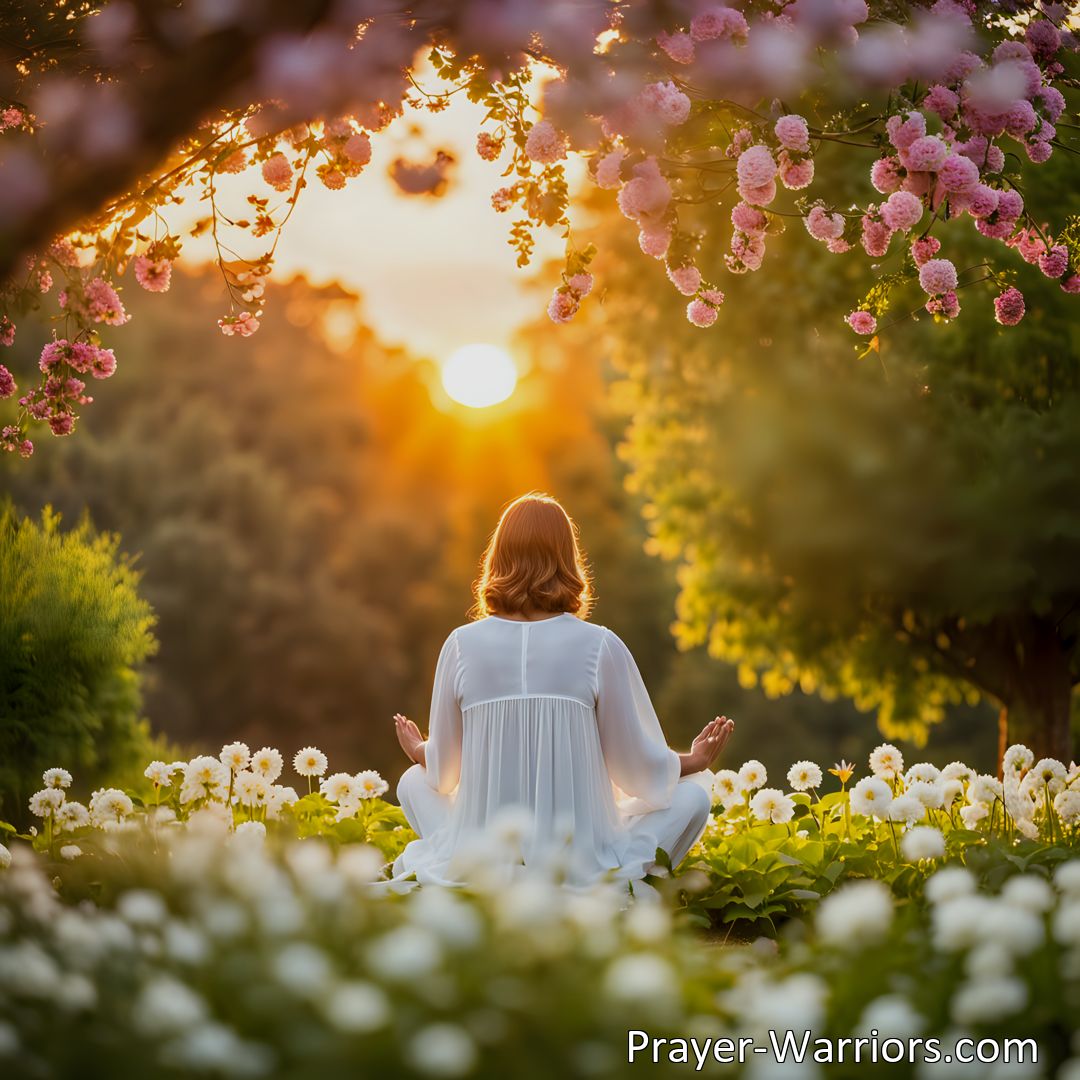 Freely Shareable Hymn Inspired Image Embrace the solitude and worship of the early morning with Jesus. Find solace, offer prayers, and listen to God's voice. Conquer battles and anticipate the Bridegroom's return.