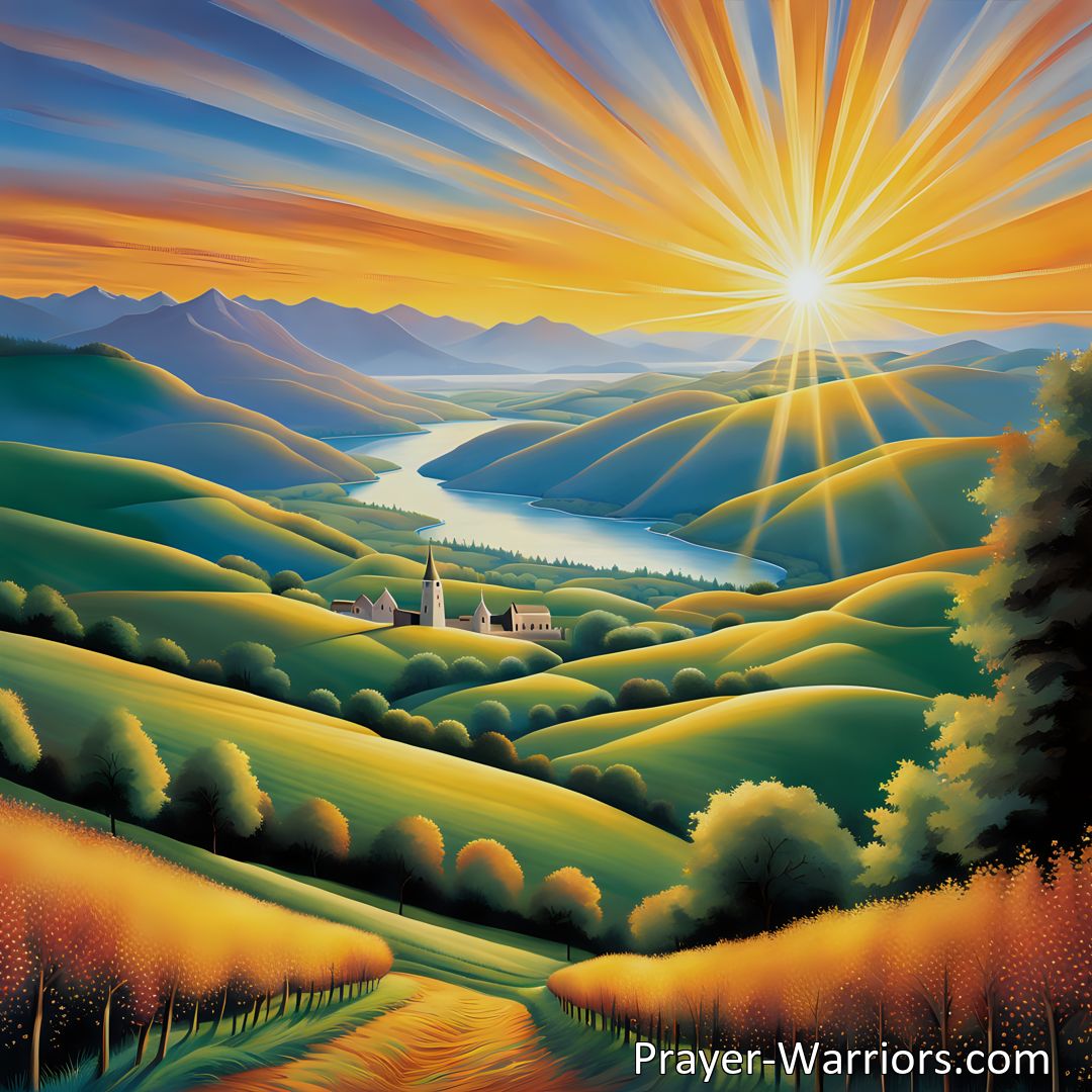 Freely Shareable Hymn Inspired Image Join us in celebrating the beauty and power of the rising sun in the East. Discover the joy, light, and wisdom it brings to our world. Rise and shine with the sun each day.