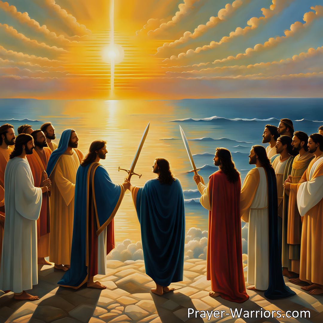 Freely Shareable Hymn Inspired Image Discover the hope and joy of the second coming of Jesus in the hymn When Jesus Comes To Gather All His Jewels. Find solace in His promise of peace and eternal reunion with Him.