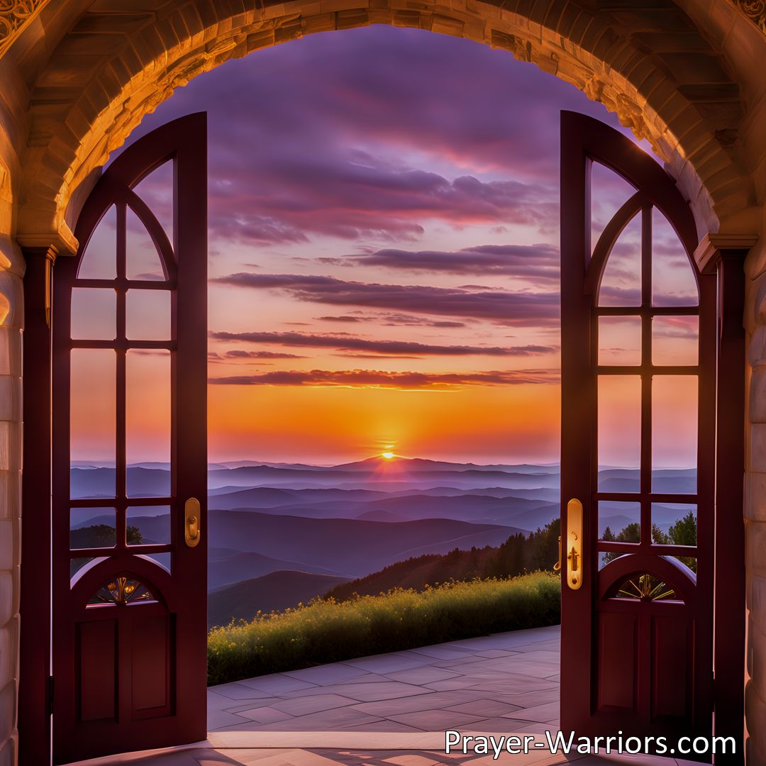 Freely Shareable Hymn Inspired Image Experience the beauty of life's journey as the years go by and the sun sets. Discover the promise of rest and eternal joy as we approach the gates of a peaceful realm illuminated by love.