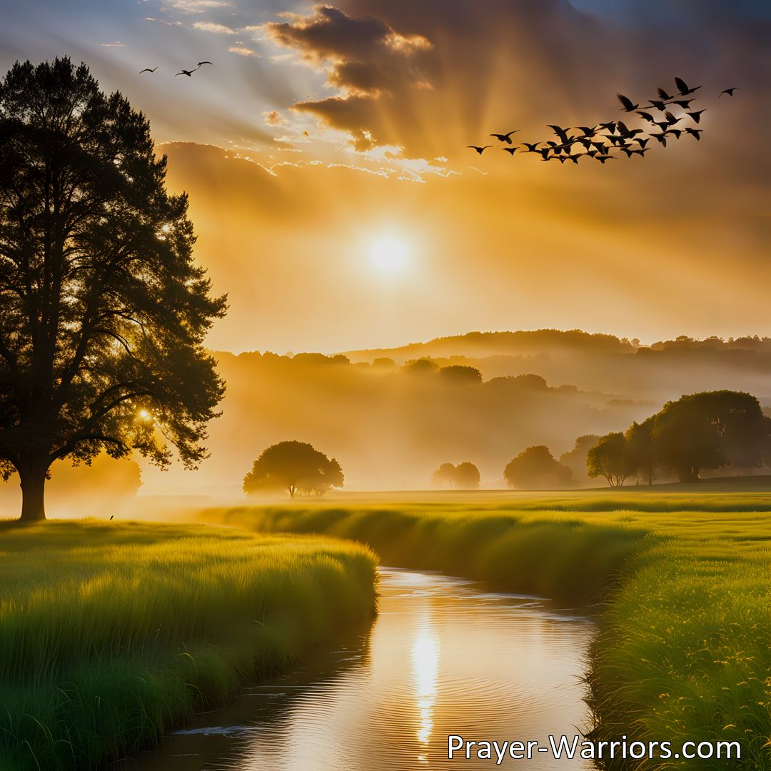 Freely Shareable Hymn Inspired Image Experience the beauty of each new day with the hymn Day Is Dawning in the East. Join in the celebration of worship as souls gather for a feast, praising the Lord Most High.