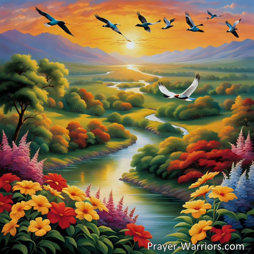 Freely Shareable Hymn Inspired Image Explore the hymn Hark! My Soul, How Everything as it celebrates the harmony and praise of nature to our benevolent King. Discover how we, as human beings, can learn from nature's melody and exemplify gratitude and devotion.