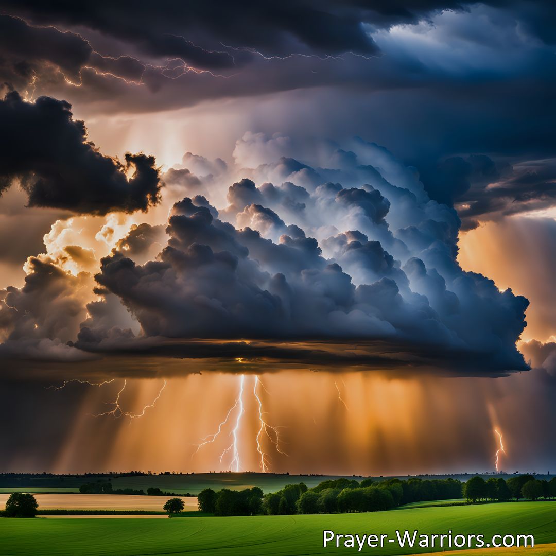 Freely Shareable Hymn Inspired Image Find peace in chaos with the Holy Trinity of Love. Discover eternal hope, guidance, and support from God, Christ, and the Holy Spirit. All shall be well.