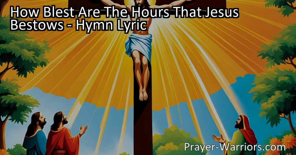 Discover the joy and blessings found in the hours spent with Jesus. His wonders of grace awaken our spirits and His Spirit guides