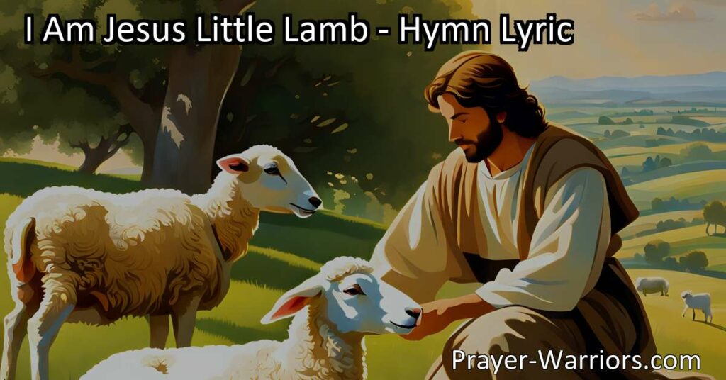 Discover the joy and comfort of being Jesus' little lamb. Find guidance