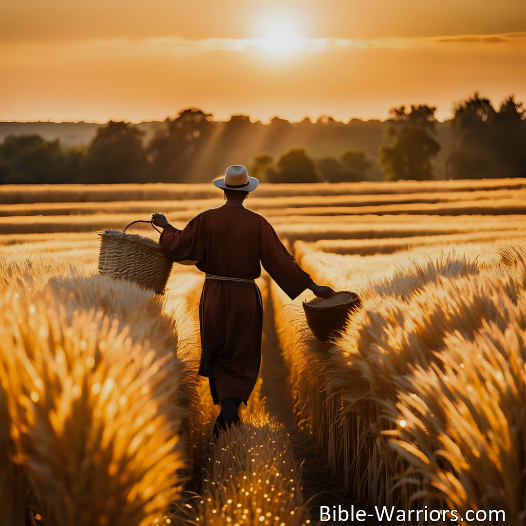 Freely Shareable Hymn Inspired Image Embrace the Call to Action: I Cannot Be Idle For Jesus Says Go

Discover the urgency and joy of working in God's harvest, gathering lost souls into His love and salvation. Join the reaping and find a promised reward in heaven's glory.