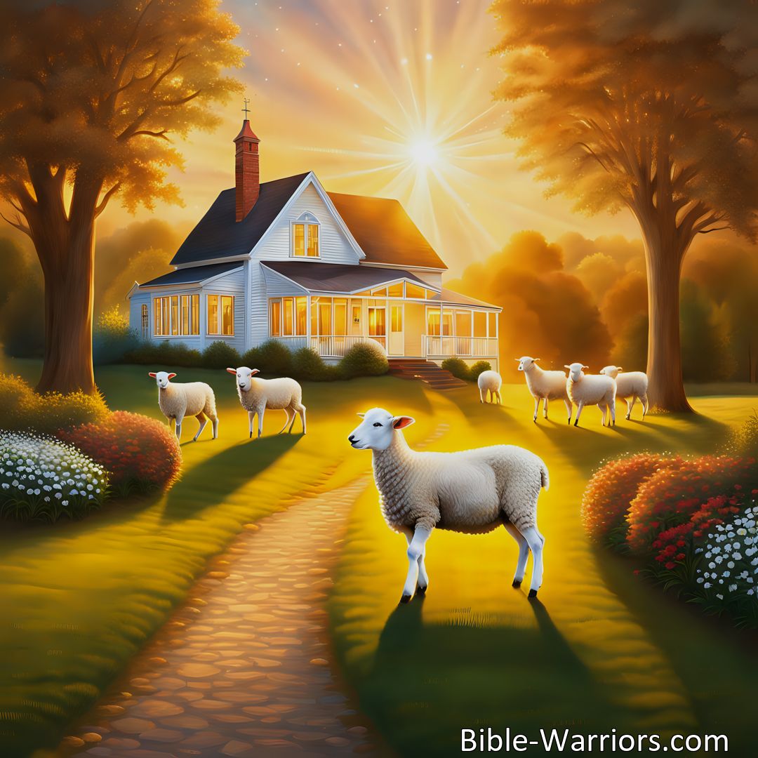 Freely Shareable Hymn Inspired Image Discover the ethereal light of the Lamb in the eternal home above in If Never The Gaze Of Sun And Moon. Experience a world where darkness fades and the brilliance of love illuminates our souls. Follow the Lamb's light to everlasting bliss and communion with God.