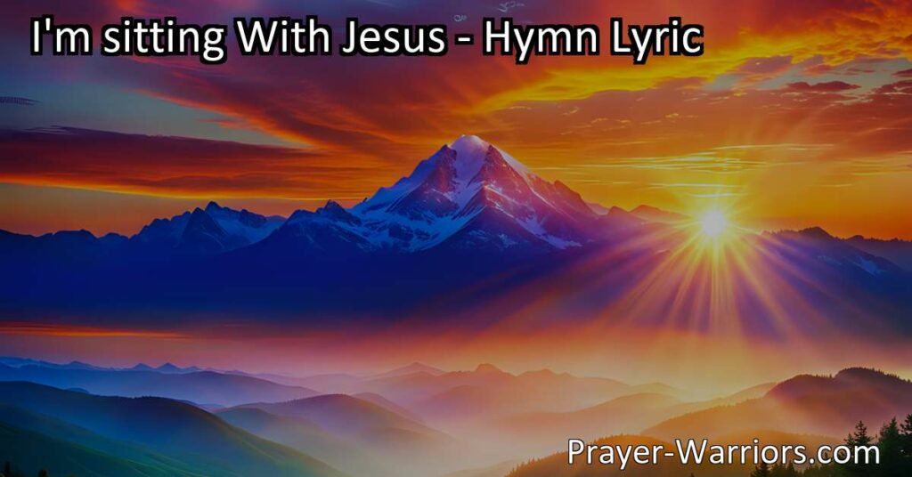 Experience the incredible joy of sitting with Jesus. Find release from guilt and despair. Bask in His grace and love. Reign with Him in heavenly peace.