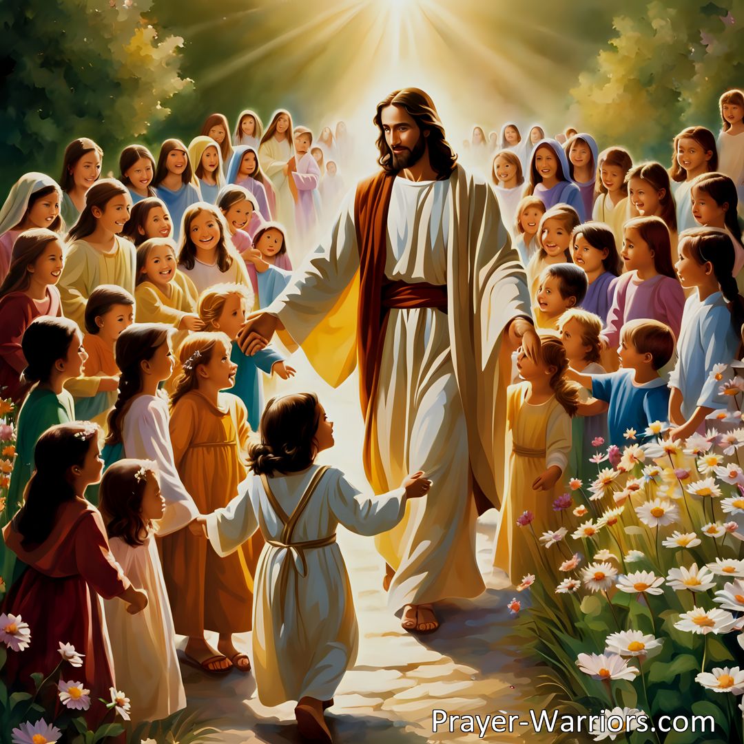 Freely Shareable Hymn Inspired Image Discover the love and guidance of Jesus in Jesus Who Calledst Little Ones To Thee. Explore His teachings on guiding children and find inspiration for your own journey. Let Jesus lead you to a path of joy and strength.