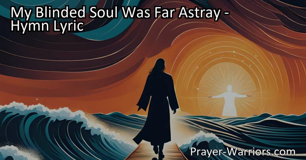 Experience the transformation of a blinded soul wandering far away from happiness and fulfillment. Discover hope and joy in Jesus