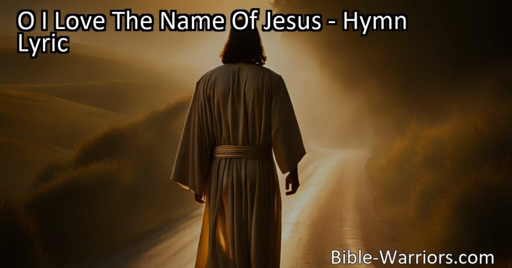 Experience the power and comfort of the name of Jesus. Find strength and solace in His unwavering presence. Sing His praises in this beautiful hymn.