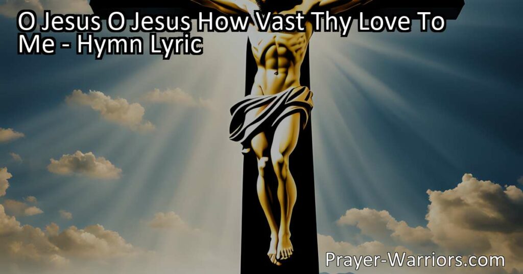 Discover the vast love of Jesus for me. Immerse yourself in His endless ocean of love. He died for guilty sinners like me. Experience His forgiveness and find solace in His love.