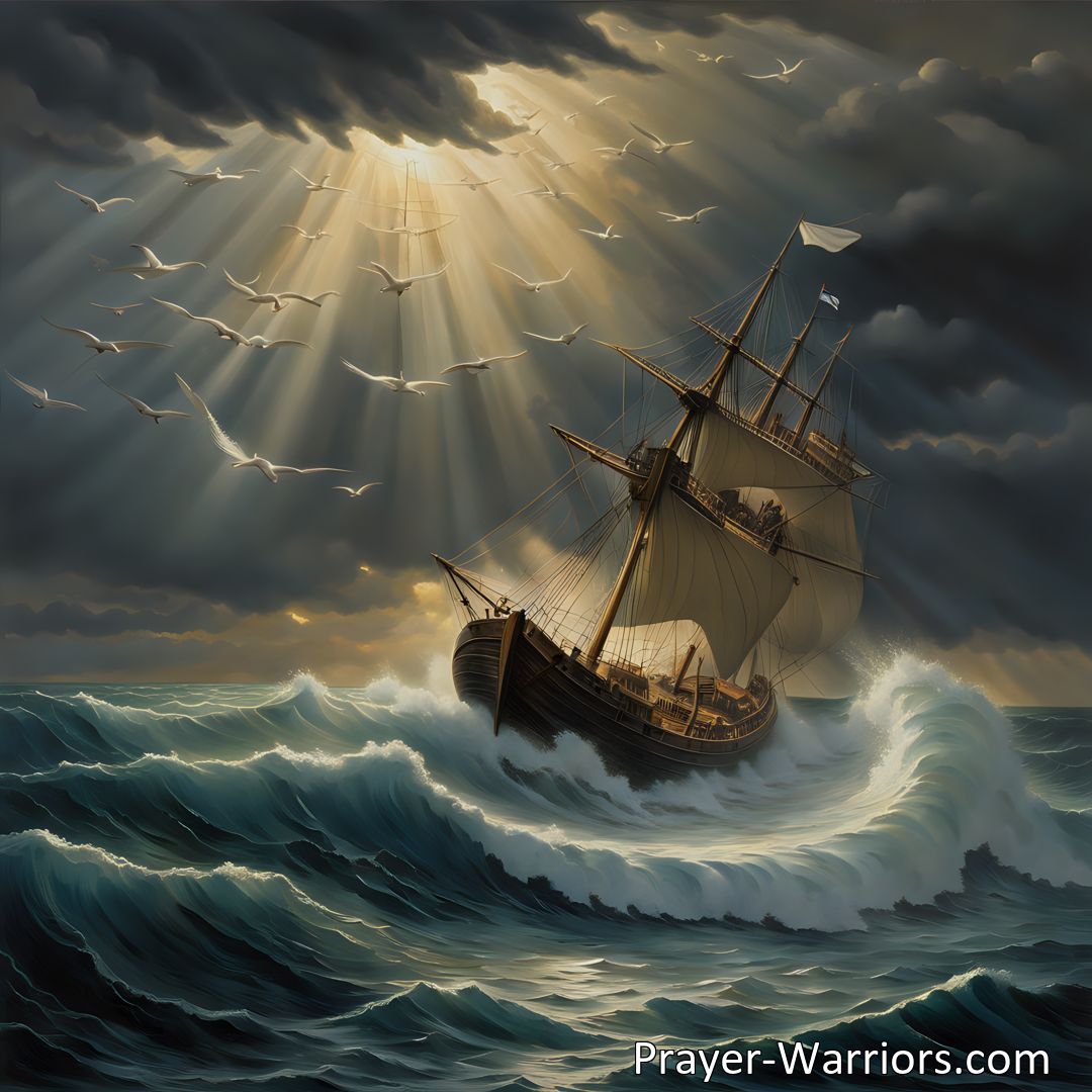 Freely Shareable Hymn Inspired Image Feeling trapped in a storm of sin? Discover hope and salvation in Jesus. O Shipwrecked Soul Far Out On Sins Dark Wave reminds us that Jesus is our only help in navigating life's challenges and finding redemption. Let Him calm your storms and rescue your soul.